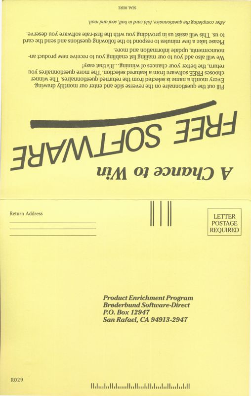 Other for The Dark Heart of Uukrul (DOS): Registration card - front