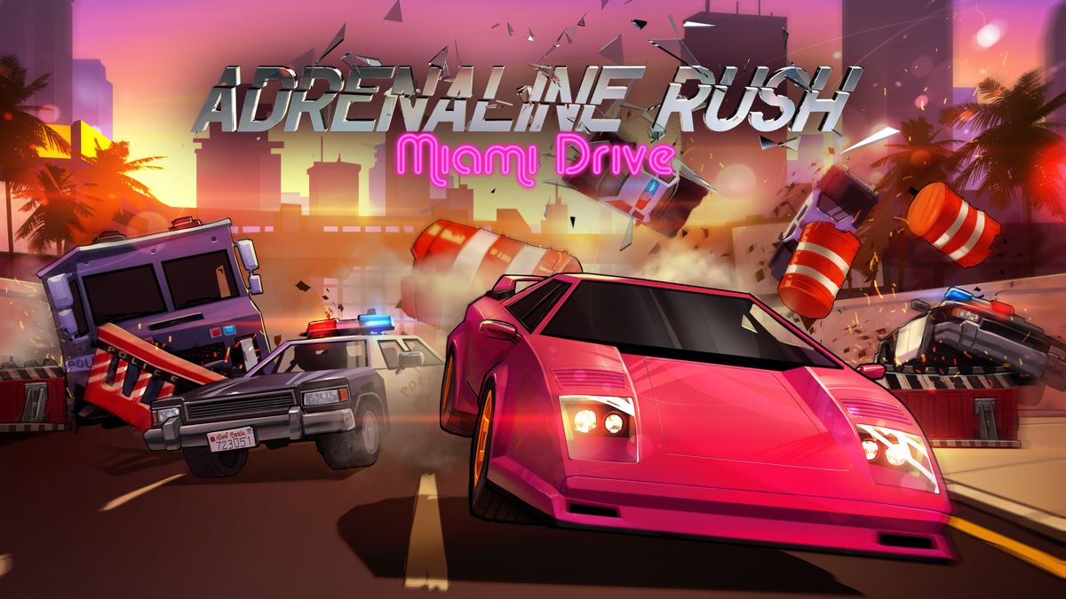 Front Cover for Adrenaline Rush: Miami Drive (Nintendo Switch) (download release): 2nd version