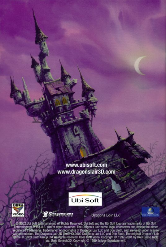 Manual for Dragon's Lair 3D: Return to the Lair (Windows): Back