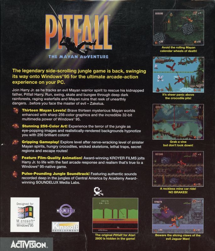 Back Cover for Pitfall: The Mayan Adventure (Windows)