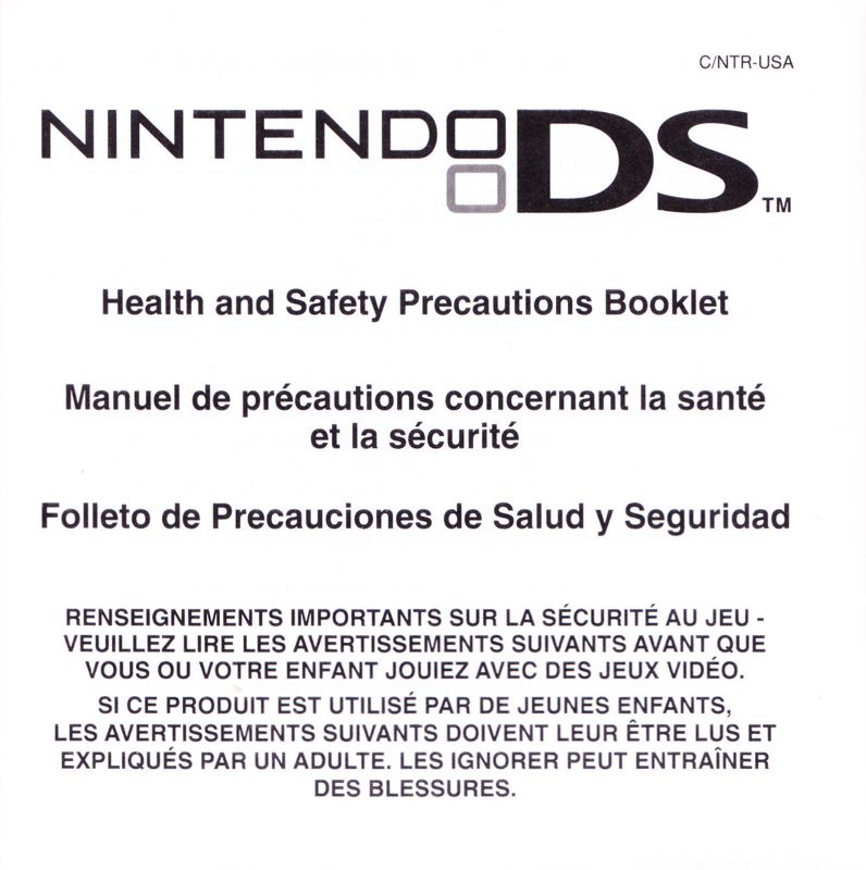 Extras for The Incredibles: Rise of the Underminer (Nintendo DS): Precautions - Front