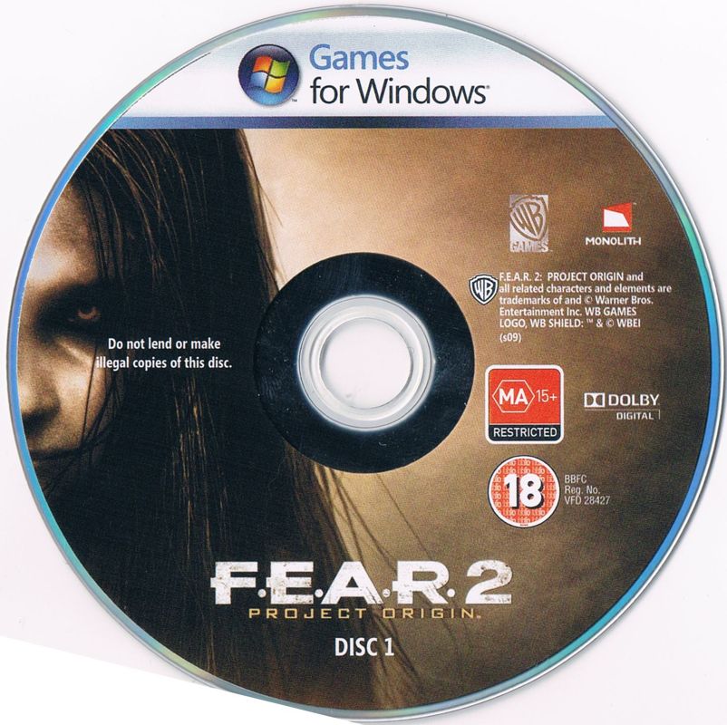 Media for F.E.A.R. 2: Project Origin - Limited Edition (Windows) (Steelbook): F.E.A.R. 2 disc 1