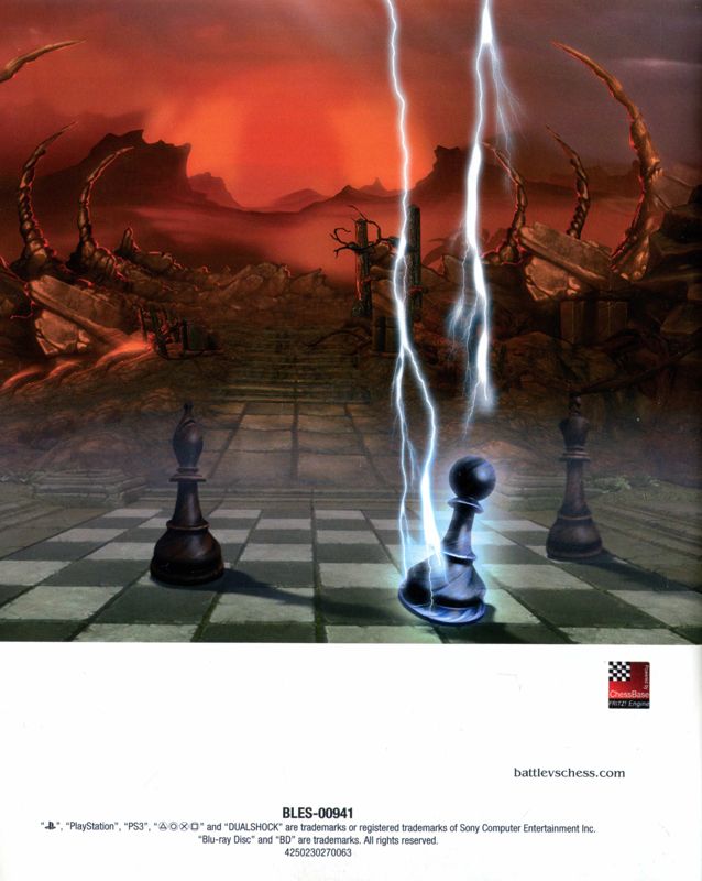 Manual for Check vs. Mate (PlayStation 3): Back