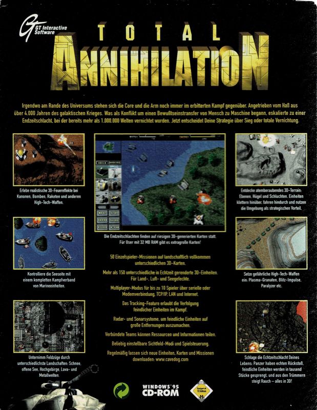 Other for Total Annihilation (Windows) (Replay release): Box - Back