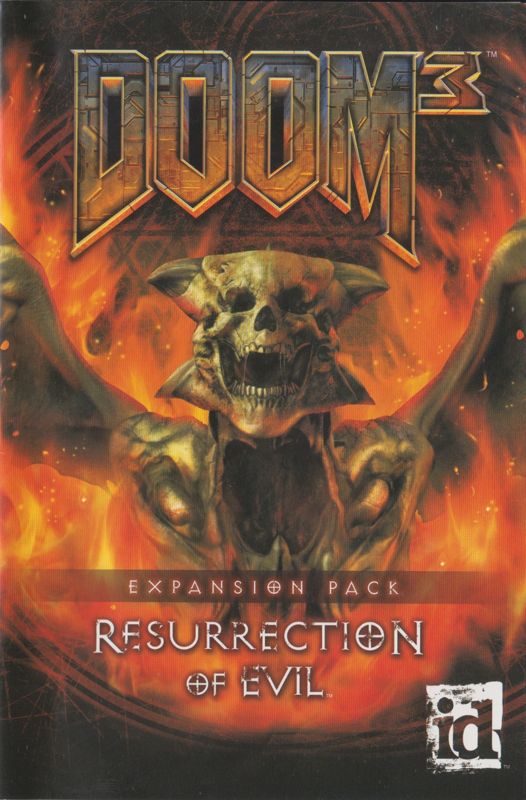 Manual for Doom³: Resurrection of Evil (Windows): Front (18-page)