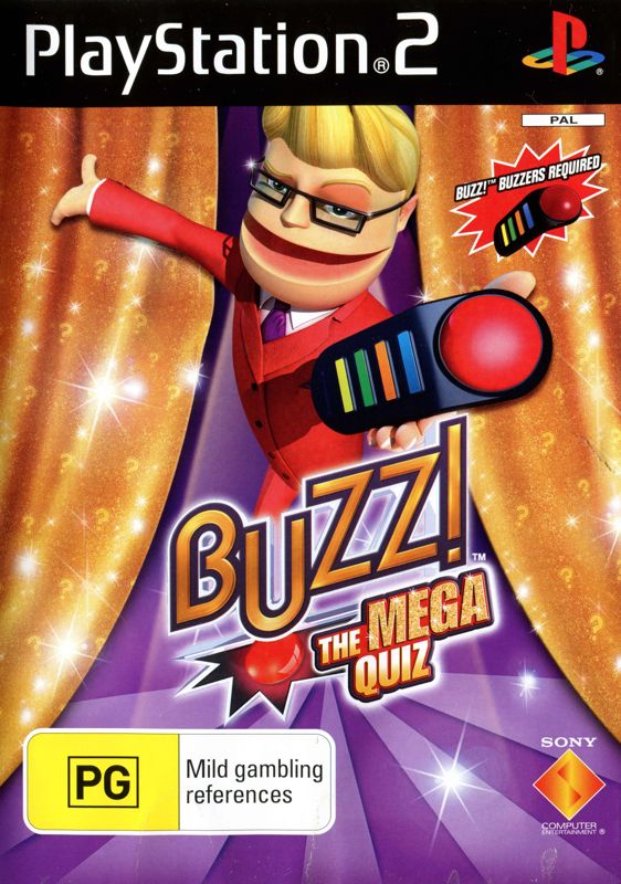 Front Cover for Buzz! The Mega Quiz (PlayStation 2)