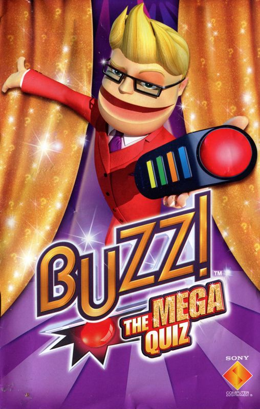 Manual for Buzz! The Mega Quiz (PlayStation 2): Front