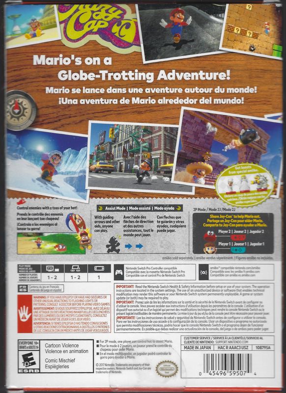 Back Cover for Super Mario Odyssey: Starter Pack (Nintendo Switch)