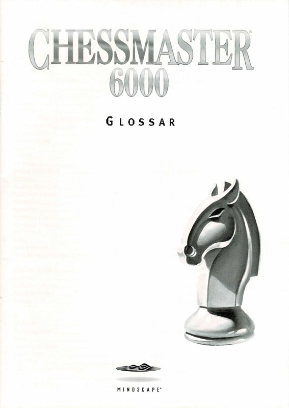 Extras for Chessmaster 6000 (Windows): Glossary - Front
