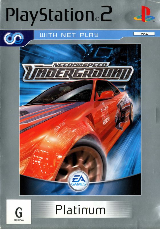 Front Cover for Need for Speed: Underground (PlayStation 2) (Platinum release)