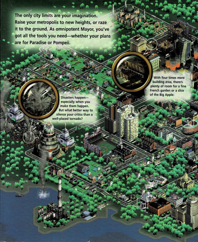 Inside Cover for SimCity 3000 (Windows) (Alternate release): Left