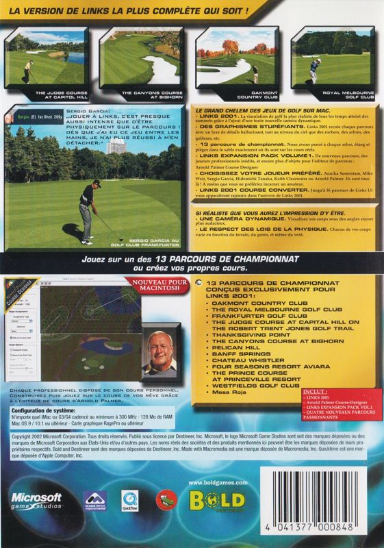 Back Cover for Links: Championship Edition (Macintosh)