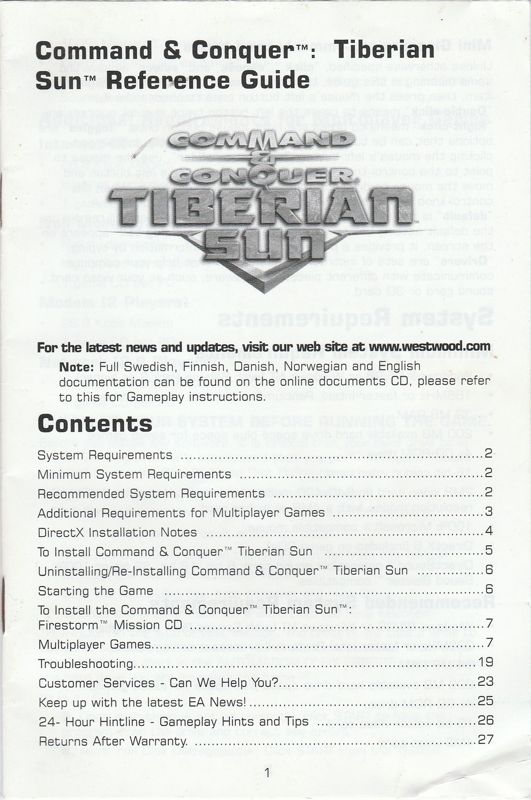 Command & Conquer: Tiberian Sun + Firestorm cover or packaging material ...