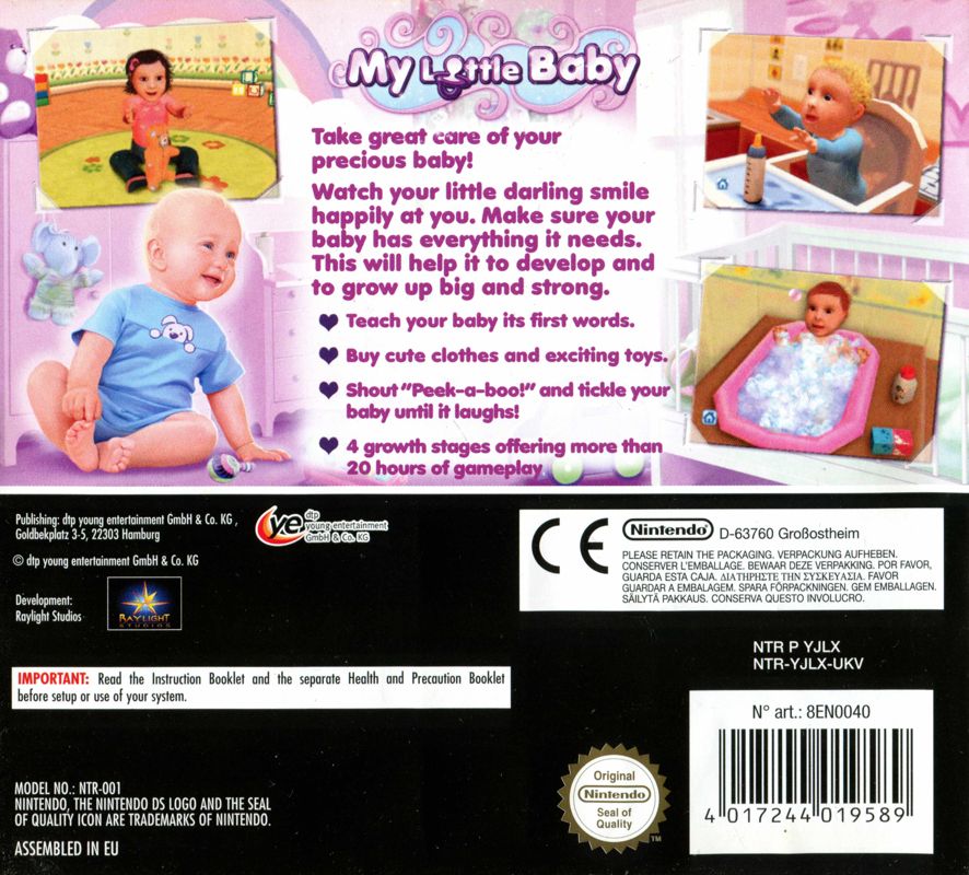 Back Cover for My Little Baby (Nintendo DS)