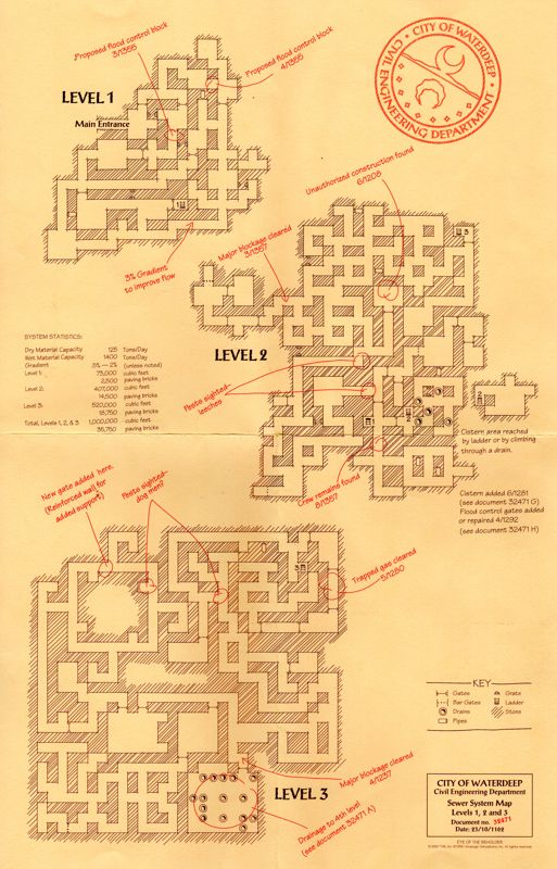 Map for Eye of the Beholder (DOS) (3.5" release)