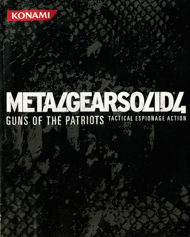 Metal Gear Solid 4 Guns of the Patriots cover or packaging material