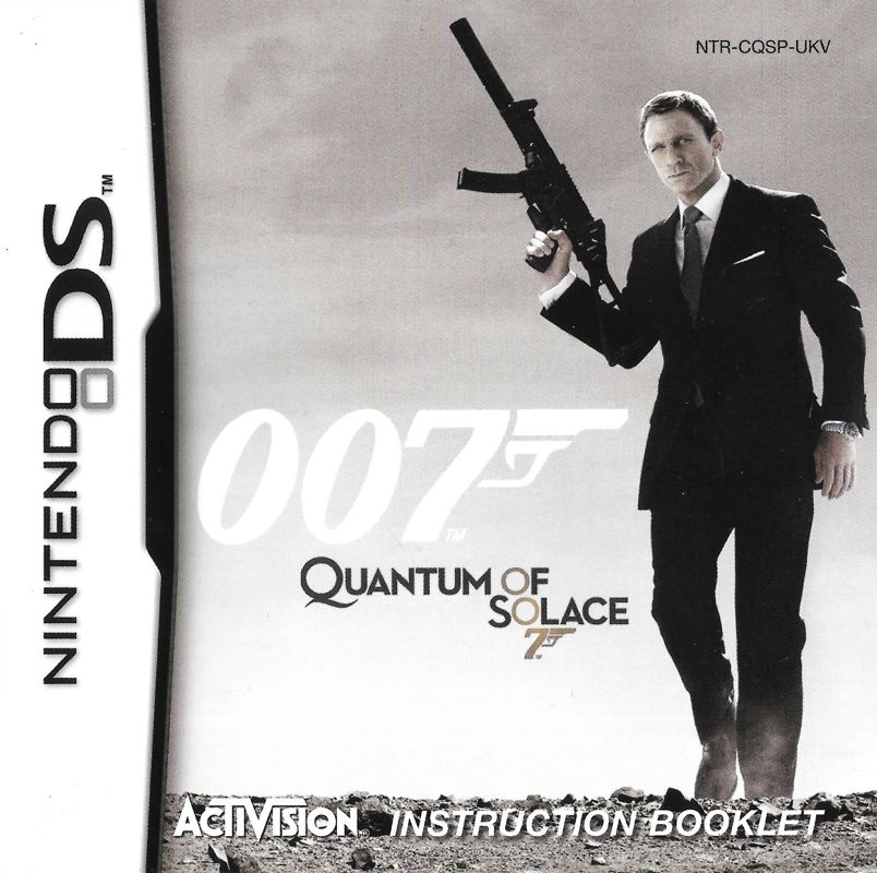 Manual for 007: Quantum of Solace (Nintendo DS): Front