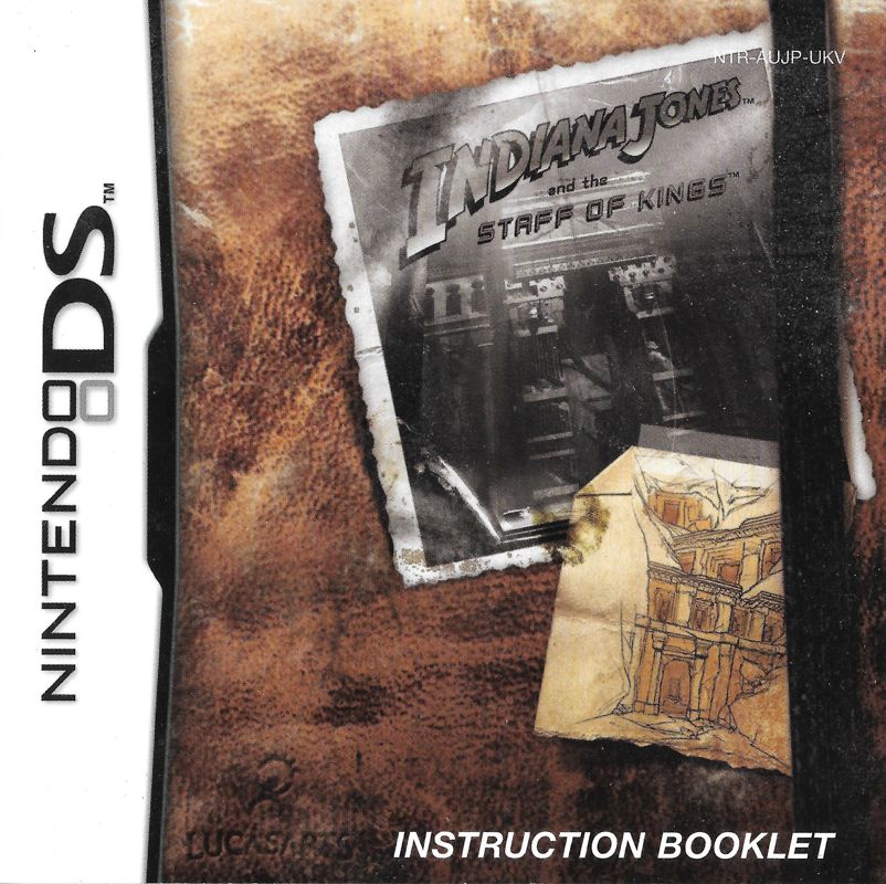 Manual for Indiana Jones and the Staff of Kings (Nintendo DS): Front