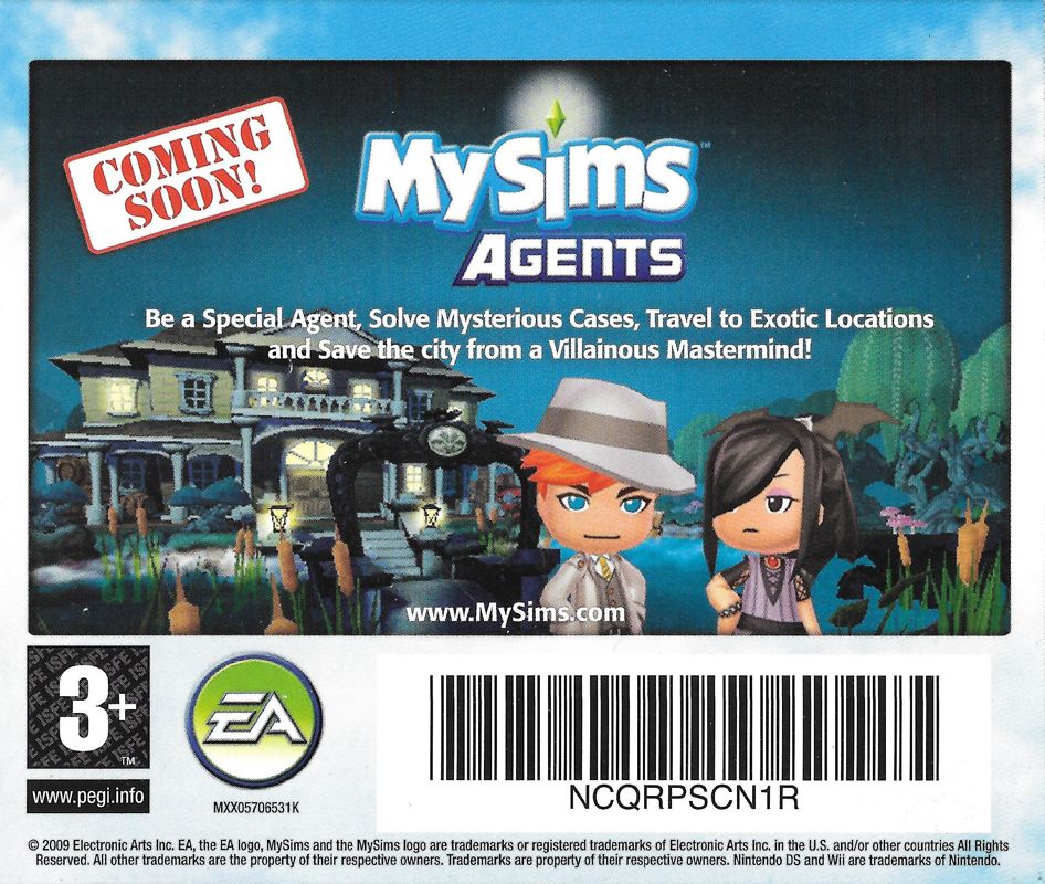 Advertisement for MySims: Racing (Nintendo DS): Bottom