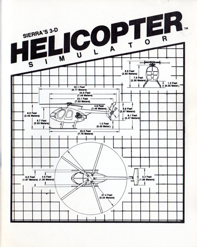 Manual for Sierra's 3-D Helicopter Simulator (DOS) (1987 Release)