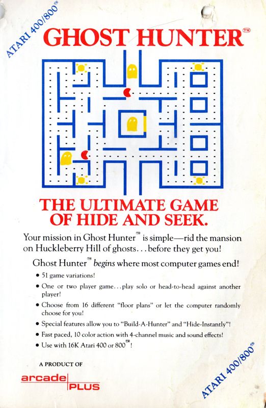 Front Cover for Ghost Hunter (Atari 8-bit)