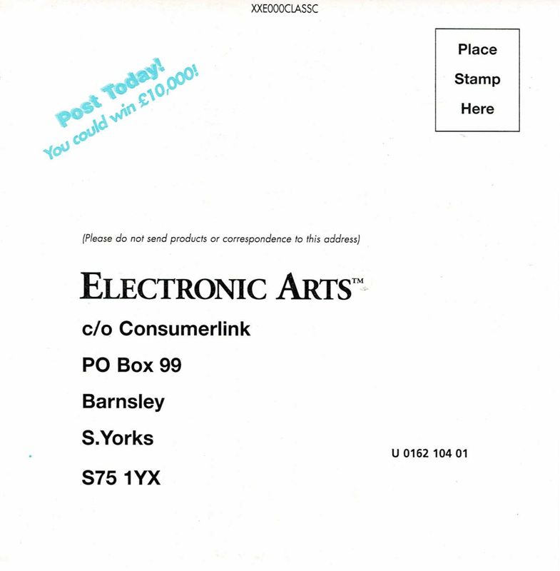 Extras for SimCity 2000: CD Collection (Macintosh and Windows) (EA Classics release): Registration Card - Back