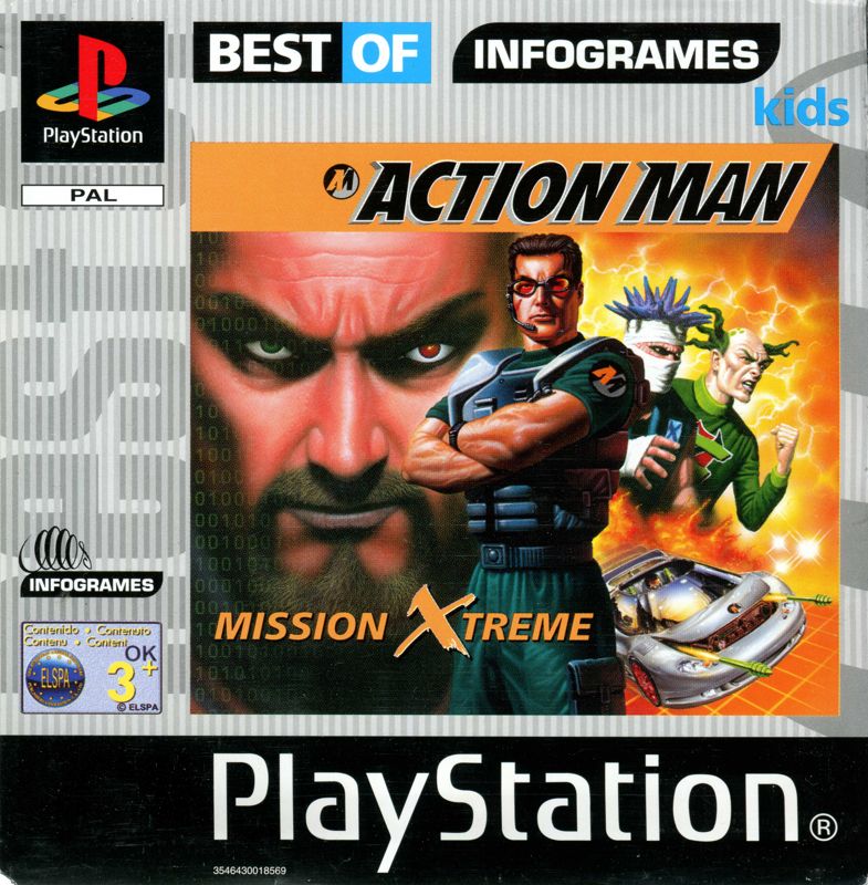 Front Cover for Action Man: Operation Extreme (PlayStation) (Best of Infogrames release)