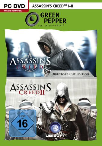 Front Cover for Assassin's Creed (Director's Cut Edition) / Assassin's Creed II (Windows) (Green Pepper release)