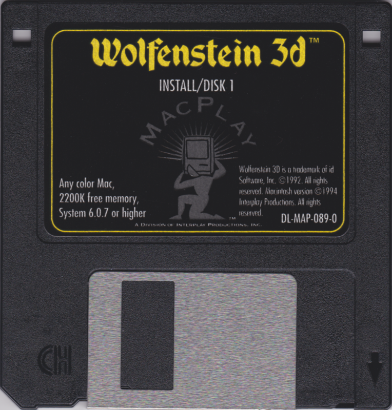 Media for Wolfenstein 3D (Macintosh) ("Third Encounter" floppy disk release): Disk 1
