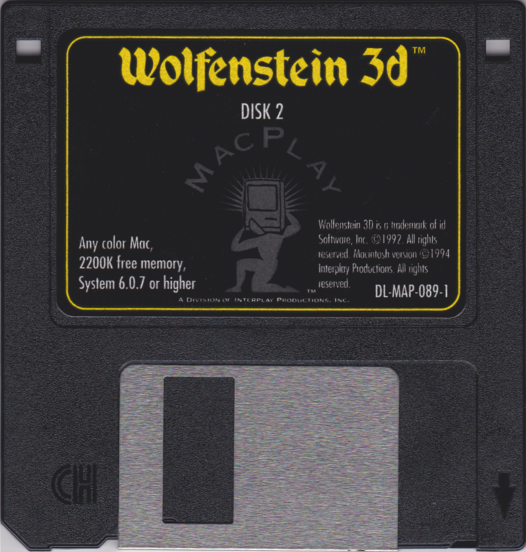 Media for Wolfenstein 3D (Macintosh) ("Third Encounter" floppy disk release): Disk 2