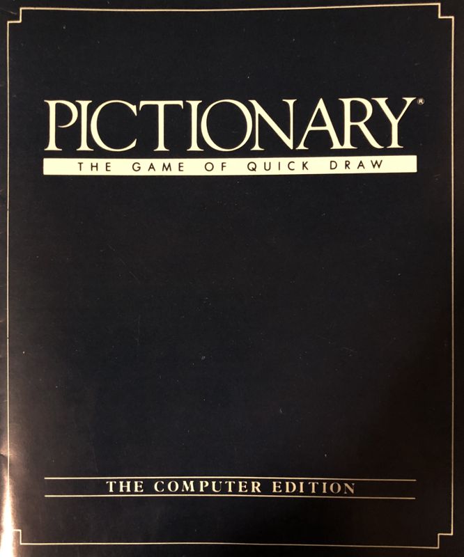 Manual for Pictionary: The Game of Quick Draw (Amiga)