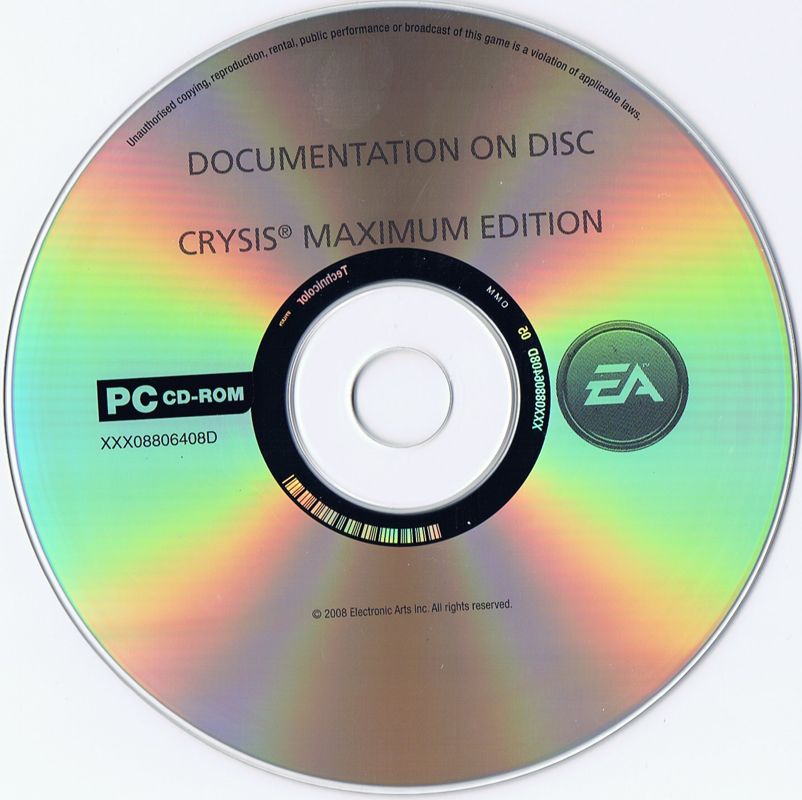 Media for Crysis: Maximum Edition (Windows): Documentation Disc