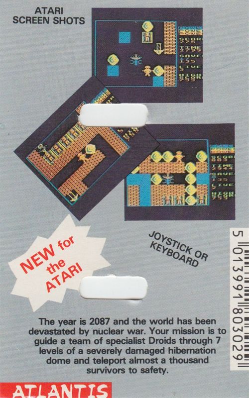 Back Cover for The Survivors (Atari 8-bit)