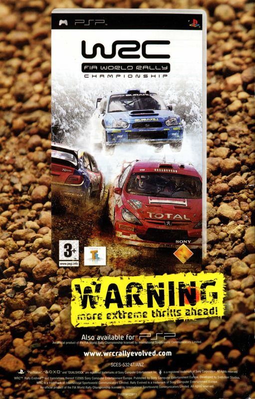 Manual for WRC: Rally Evolved (PlayStation 2): Back