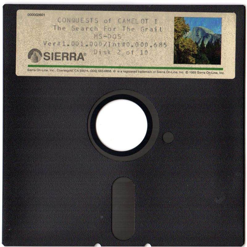 Media for Conquests of Camelot: The Search for the Grail (DOS): 5.25" Disk 2