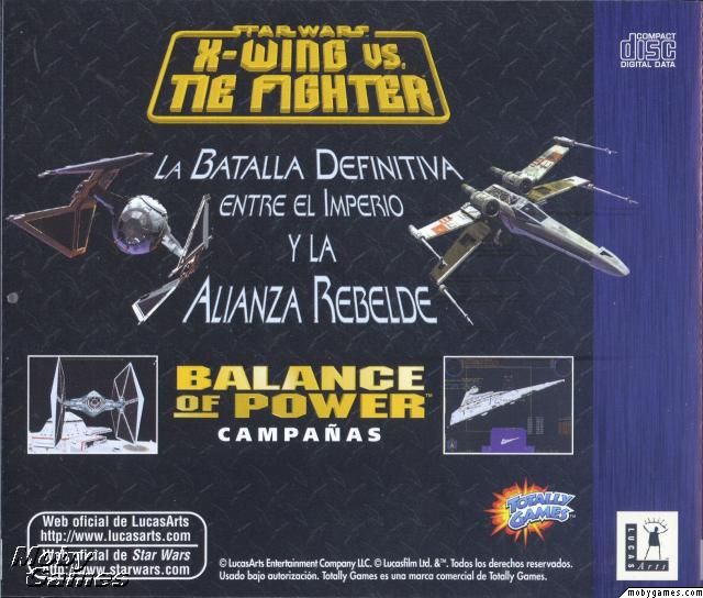 Other for Star Wars: X-Wing Vs. TIE Fighter + Balance of Power (Windows): Jewel Case - Back