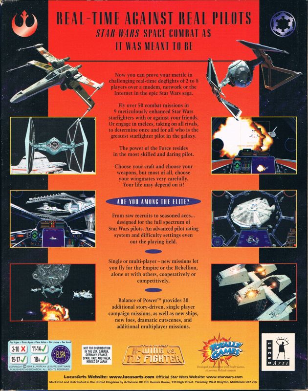 Star Wars: X-Wing Vs. TIE Fighter + Balance of Power cover or packaging ...