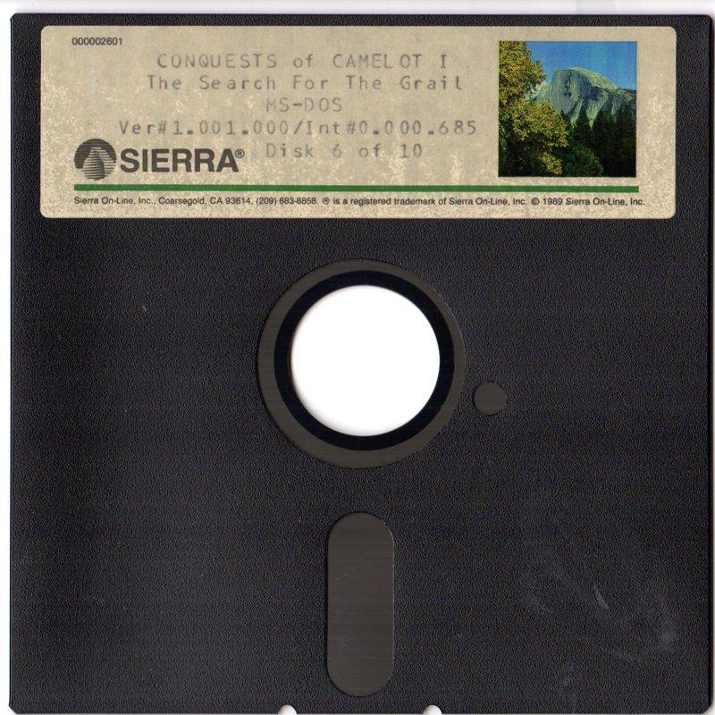 Media for Conquests of Camelot: The Search for the Grail (DOS): 5.25" Disk 6