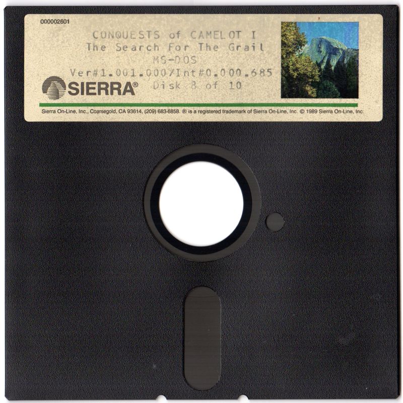 Media for Conquests of Camelot: The Search for the Grail (DOS): 5.25" Disk 8