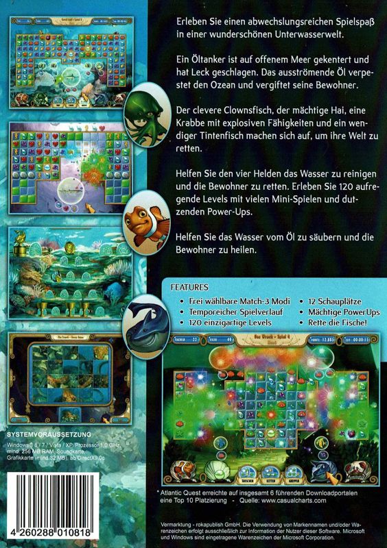 Back Cover for Atlantic Quest (Windows)
