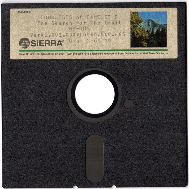 Media for Conquests of Camelot: The Search for the Grail (DOS): 5.25" Disk 5