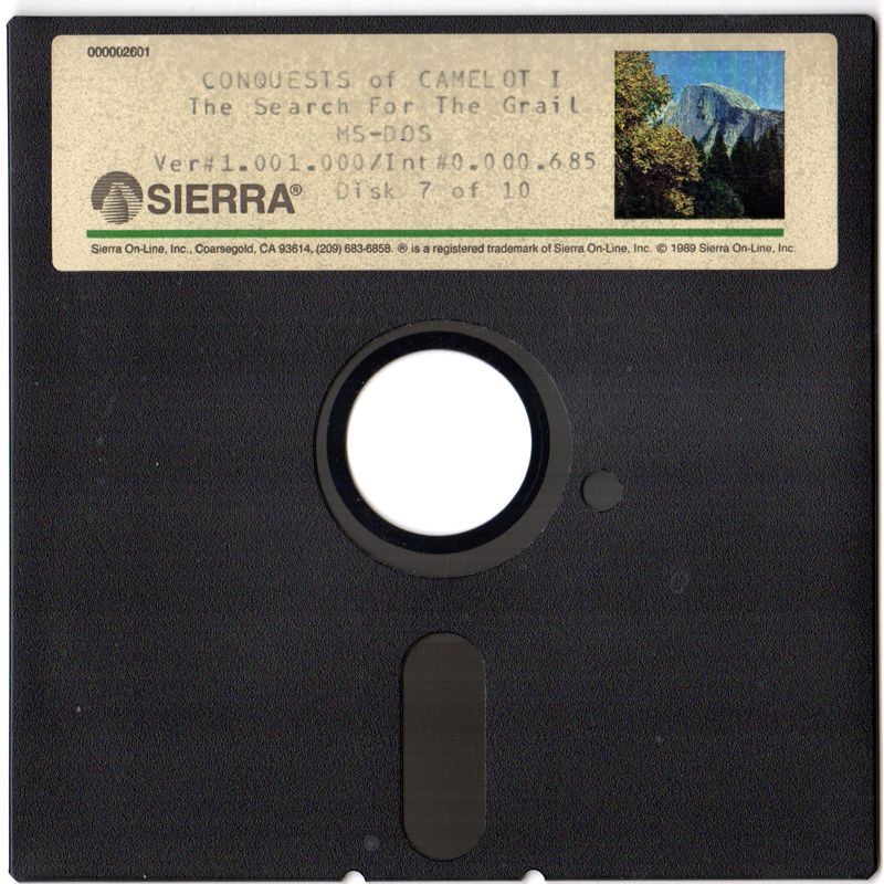 Media for Conquests of Camelot: The Search for the Grail (DOS): 5.25" Disk 7