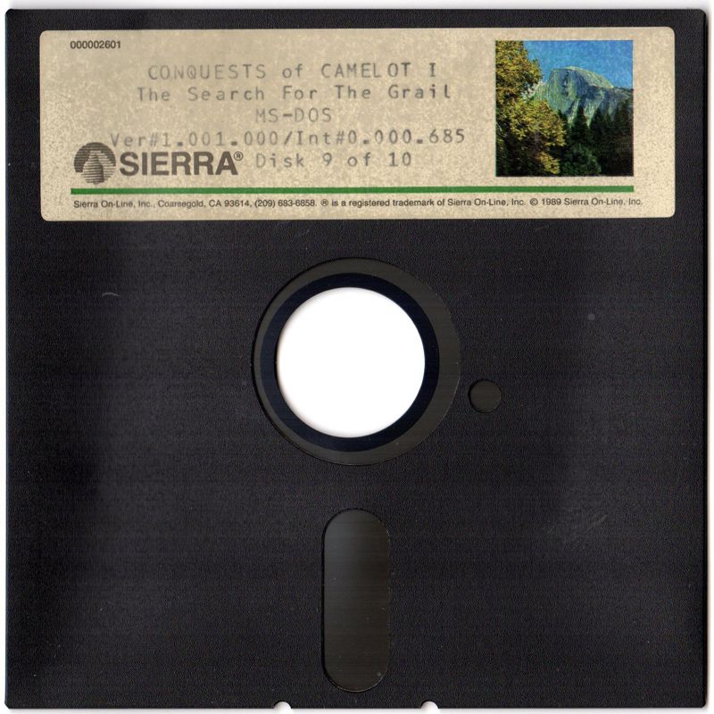 Media for Conquests of Camelot: The Search for the Grail (DOS): 5.25" Disk 9