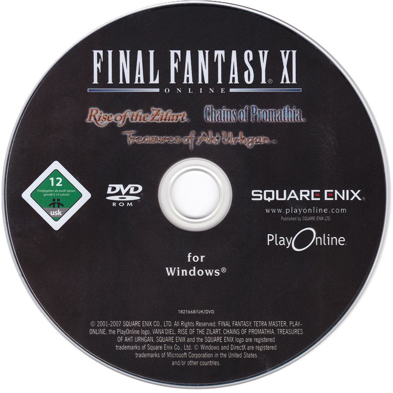 Media for Final Fantasy XI Online (Windows): DVD