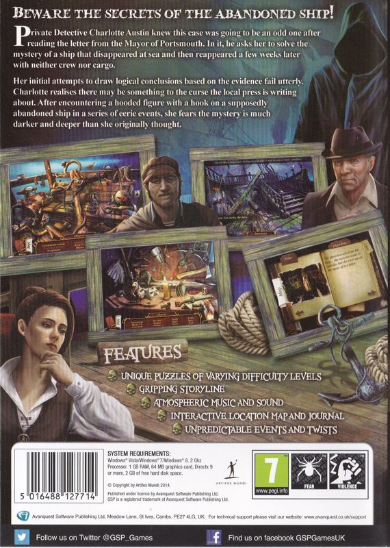Back Cover for Left in the Dark: No One on Board (Windows) (GSP/Avanquest release)