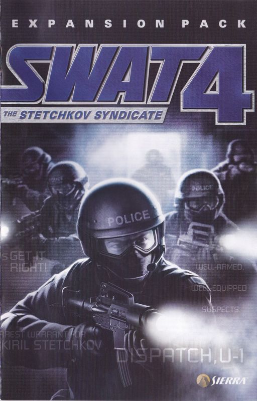 Manual for SWAT 4: The Stetchkov Syndicate (Windows): Front