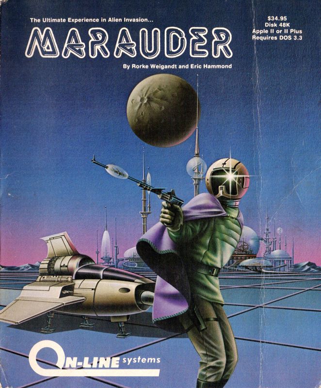 Front Cover for Marauder (Apple II) (On-line Systems release)