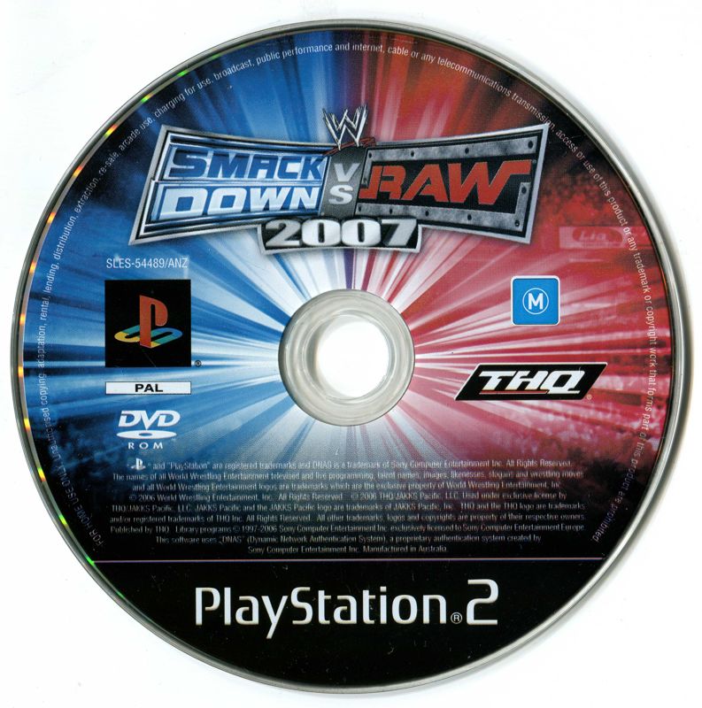 WWE Smackdown vs. Raw 2007 cover or packaging material MobyGames