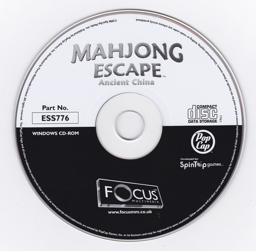 Mahjong Escape: Ancient China cover or packaging material - MobyGames