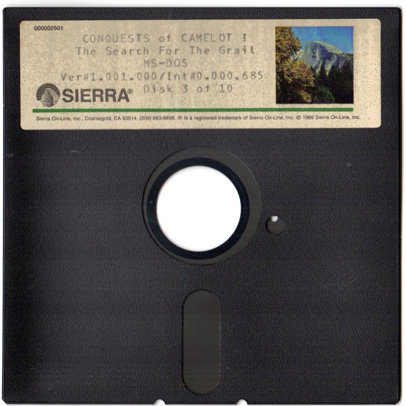 Media for Conquests of Camelot: The Search for the Grail (DOS): 5.25" Disk 3